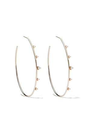 Mizuki 14kt gold diamond hoop earrings