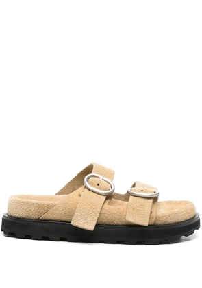 Jil Sander suede slides - Neutrals