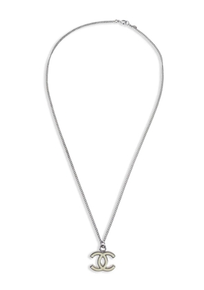 CHANEL Pre-Owned 2007 CC logo pendant necklace - Silver