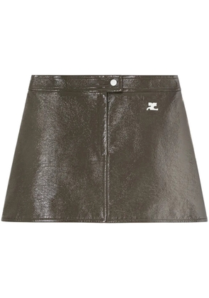 Courrèges Reedition Vinyl mini skirt - Green
