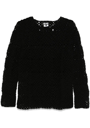Black Comme Des Garçons open-knit sweater