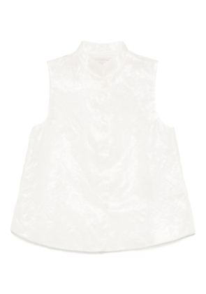 SHIATZY CHEN Mandarin-collar jacquard vest - White