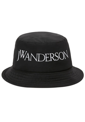 JW Anderson logo-embroidered bucket hat - Black
