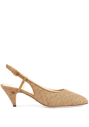 Gucci Double G slingback pumps - Neutrals