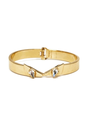 Fendi Pre-Owned crystal-embellished bangle bracelet - Gold
