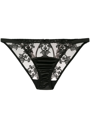 Fleur Of England Onyx Ouvert briefs - Black