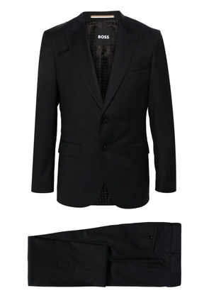 BOSS single-breasted virgin wool suit - Blue