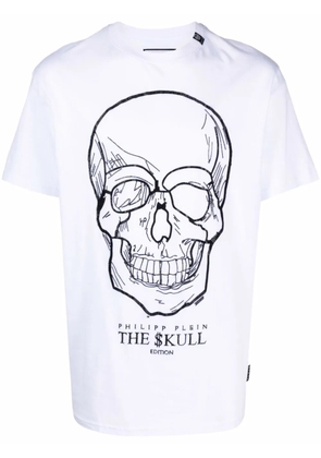 Philipp Plein skull-print cotton T-shirt - White