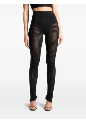 Manière De Voir knitted high waisted trousers - Black