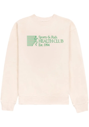 Sporty & Rich graphic-print cotton sweatshirt - White