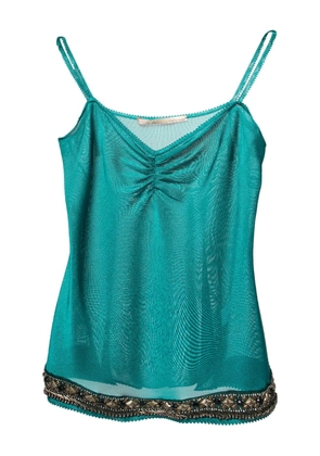 Cavalli Class knit embellished tank-top - Blue