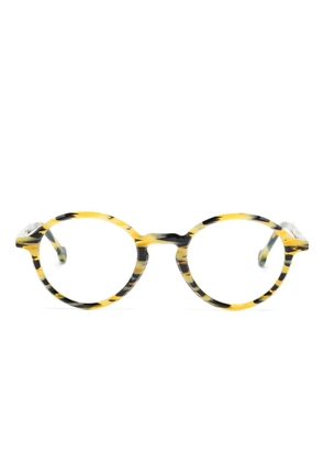 L.A. EYEWORKS Buck round-frame glasses - Yellow