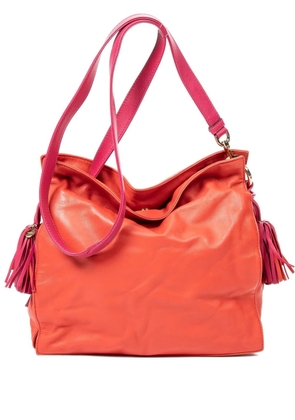 Loewe Pre-Owned tassel-details shoulder bag - Orange
