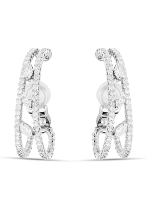 Yeprem 18kt white gold diamond Inside hoop earrings
