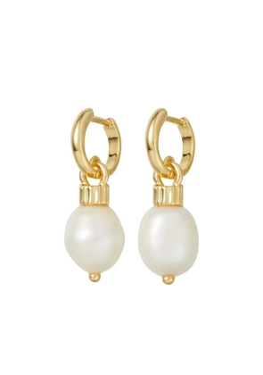 Roxanne Assoulin pearl hoop earrings - Gold