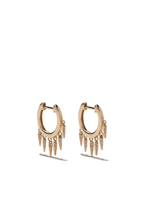 Sydney Evan 14kt yellow gold Fringe huggie diamond hoop earrings