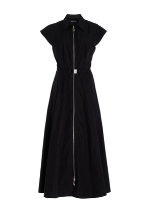 Brandon Maxwell zip-up belted dress - Black