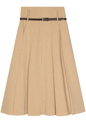 Rejina Pyo Odette belted pleated midi skirt - Brown