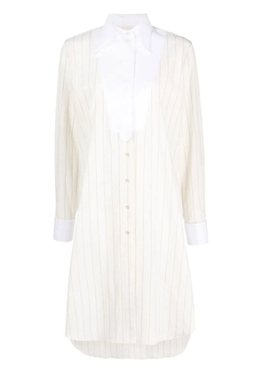 Wales Bonner striped midi dress - Neutrals