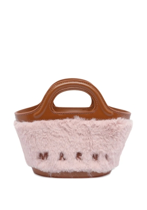 Marni trimmed leather mini bag - Pink