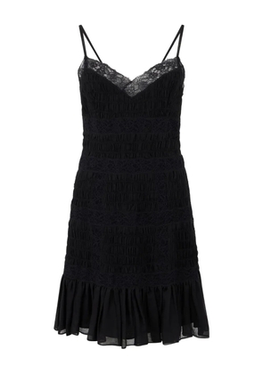 Valentino Garavani lace-trim ruffled dress - Black