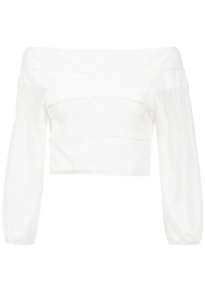 Olympiah panelled cropped top - White