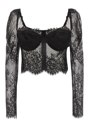 L'Agence Lori floral-lace top - Black