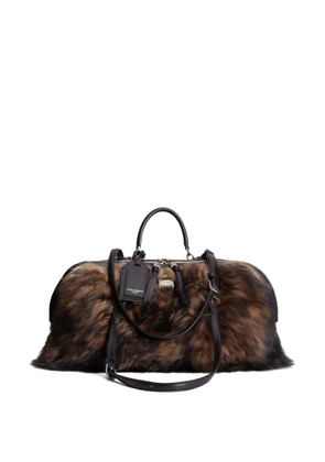 Dolce & Gabbana Vittoria fur trim tote bag - Brown