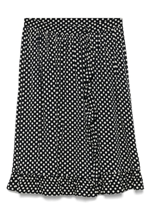Saint Laurent Pre-Owned 1970's polka dot mini skirt - Black
