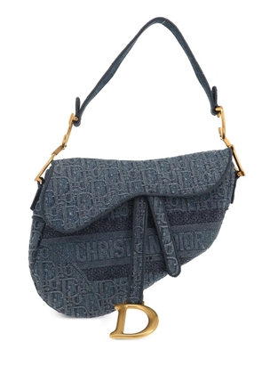 Christian Dior Pre-Owned 2020s Oblique Saddle shoulder bag - Blue