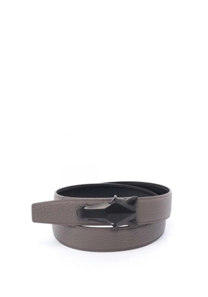 Hermès Pre-Owned 2024 Togo and Box Calf Destrier Reversible belt - Brown