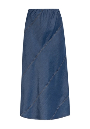 MUNTHE seam-detailing denim skirt - Blue