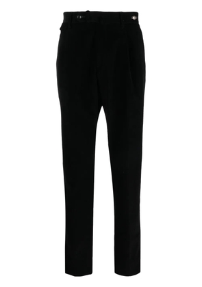 Tagliatore corduroy straight-leg cotton trousers - Black
