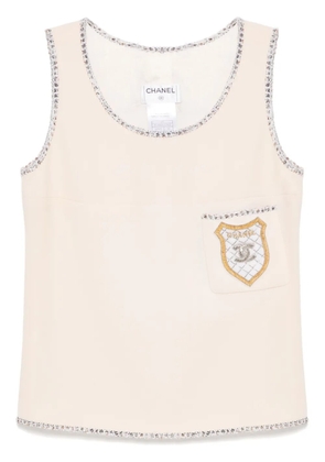 CHANEL Pre-Owned 2005 sleeveless top - White
