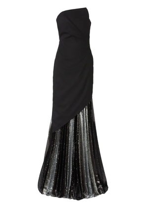 Genny layered-design maxi dress - Black