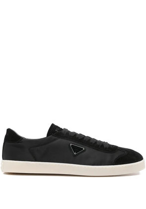 Prada suede-panelled lace-up trainers - Black