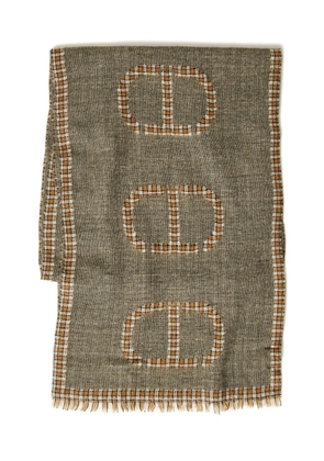 TWINSET checked scarf - Green
