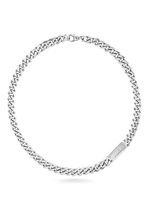 Philipp Plein Gothic Tag necklace - Silver