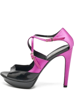 Fendi Pre-Owned 100mm colourblock sandals - Black