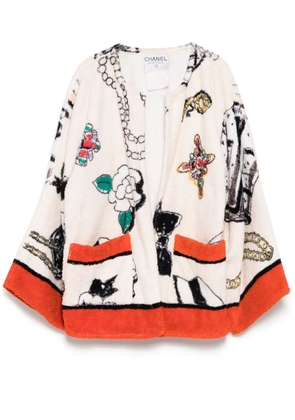 CHANEL Pre-Owned 1994 Bathrobe Style coat gown - White