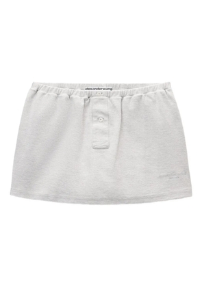 Alexander Wang button-placket miniskirt - Grey