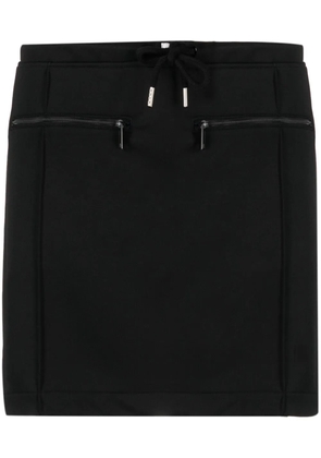 Courrèges logo-patch drawstring-waist miniskirt - Black