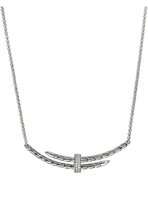 John Hardy sterling silver Spear Station diamond necklace
