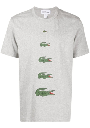Comme Des Garçons Shirt x Lacoste logo-print cotton T-shirt - Grey