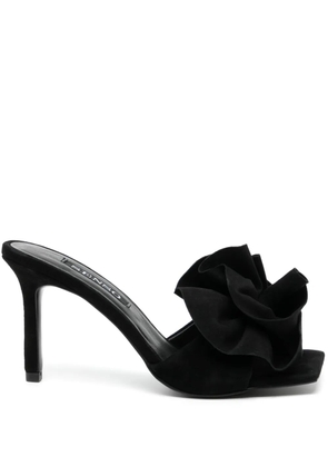 Senso Harlow 100mm floral-appliqué mules - Black