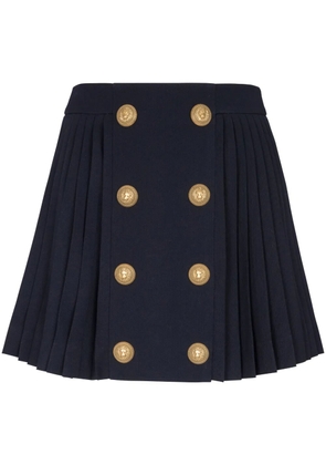 Balmain button-detail pleated miniskirt - Black