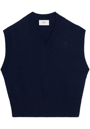 AMI Paris Ami de Coeur knitted vest - Blue