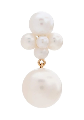Sophie Bille Brahe 14kt yellow gold Thyra pearl earring - White