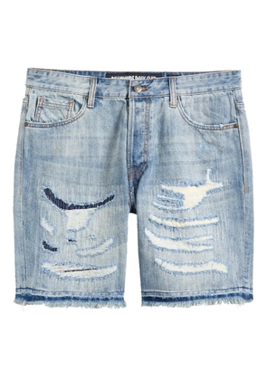 Billionaire Boys Club distressed denim shorts - Blue