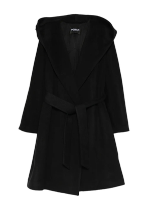 DONDUP hooded belted coat - Black